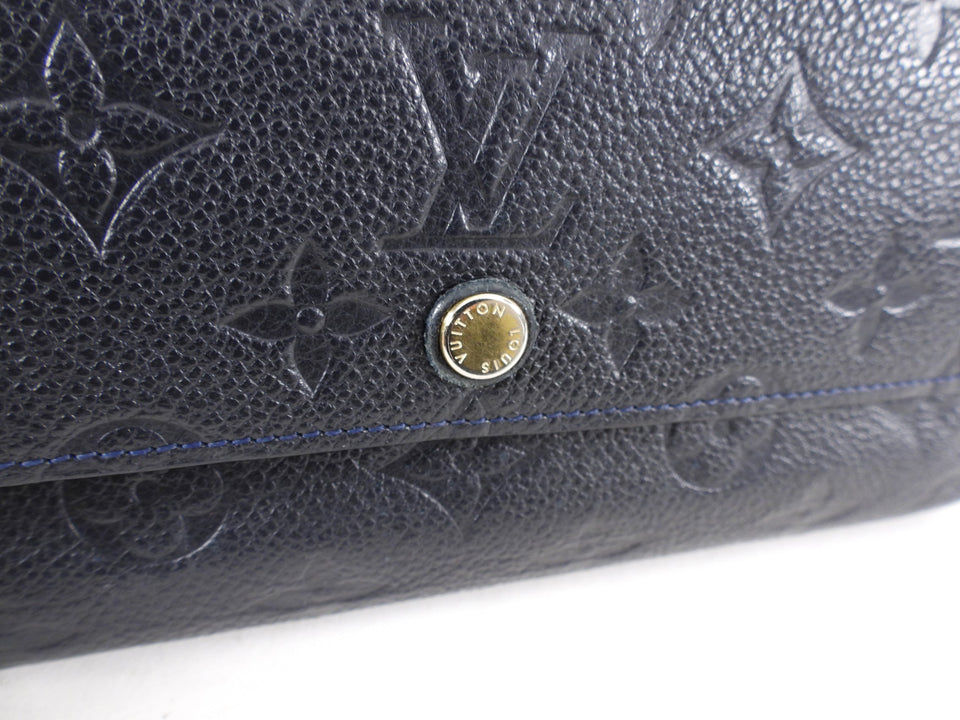 Louis Vuitton Black Empreinte Leather Long Virtoise Trifold Wallet