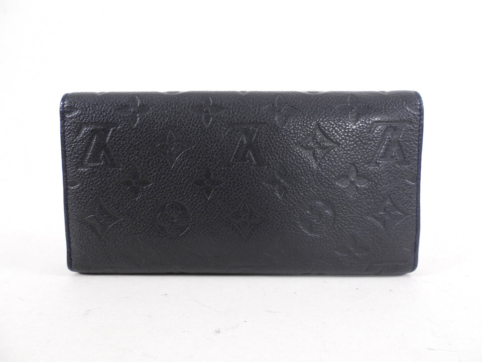 Louis Vuitton Black Empreinte Leather Long Virtoise Trifold Wallet