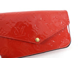 Louis Vuitton Cherry Red Vernis Felicie Pouch Pochette Bag