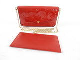 Louis Vuitton Cherry Red Vernis Felicie Pouch Pochette Bag