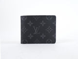 Louis Vuitton Monogram Eclipse Black and grey Multiple Bi-Fold Wallet