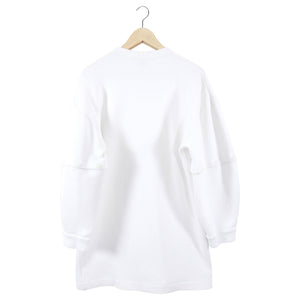 Louis Vuitton White Snap Sleeve Sweatshirt Dress - M