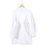 Louis Vuitton White Snap Sleeve Sweatshirt Dress - M