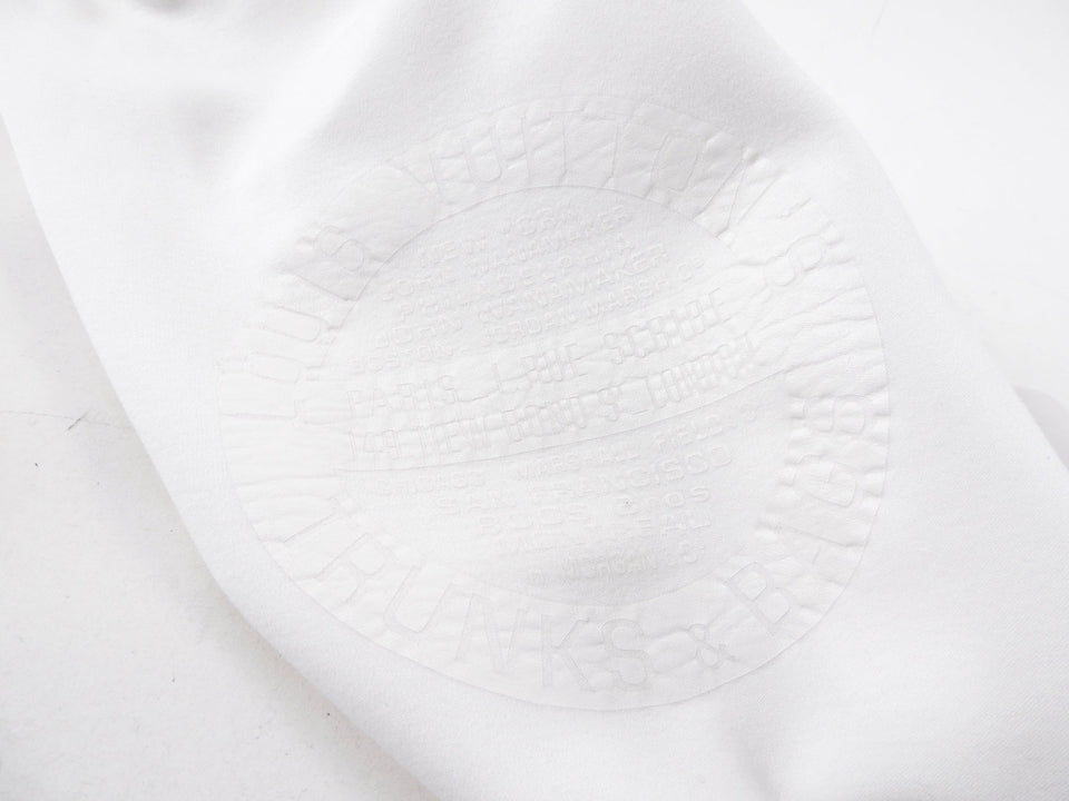 Louis Vuitton White Snap Sleeve Sweatshirt Dress - M