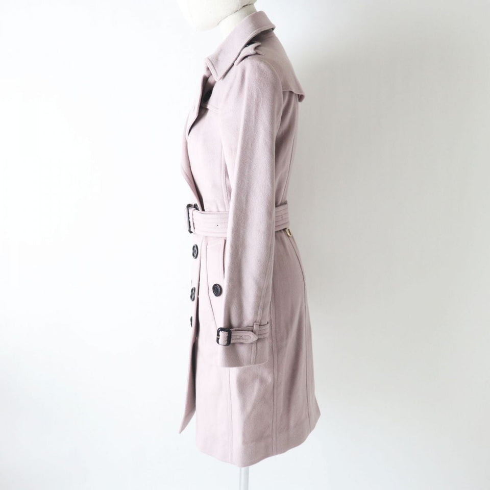 Burberry trench coat Outer: 100% cashmere, Lining: 66% wool, Lining: 22% polyamide (nylon), Lining: 12% cashmere Dusty purple Women 38