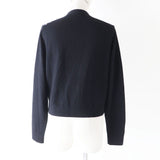 Chanel Cashmere igan COCO Button Black White