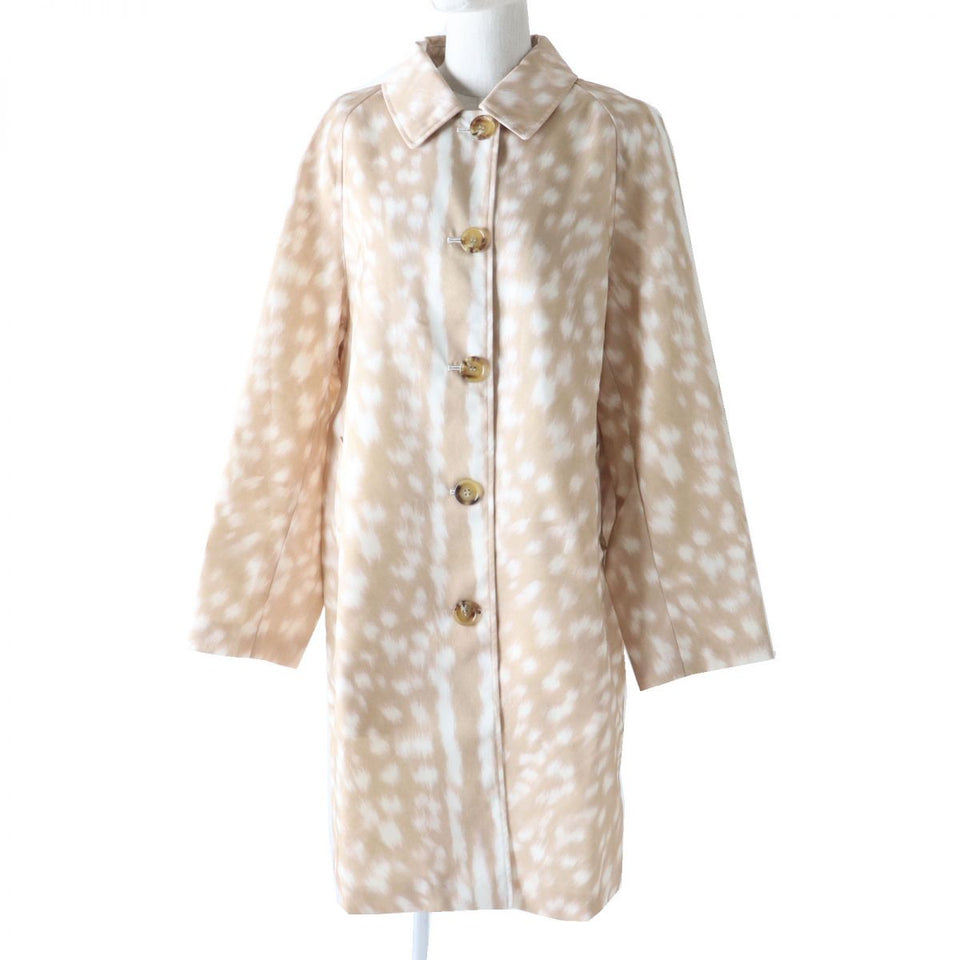 Burberry coat Outer: 100% nylon, lining: 100% cupra beige Animal Pattern Women 40