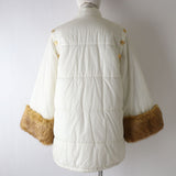 Gucci coat Outer: 100% nylon, Fur: 100% acrylic, Lining: 68% rayon, Lining: 32% silk, Lining: 100% polyester white Women 38