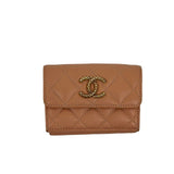 Chanel Matelassé Caviar Leather Trifold Wallet