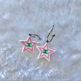 Chanel VINTAGE two colour star earrings (ND)