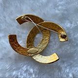 Chanel vintage CC logo brooch