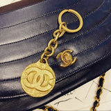 Chanel gold key chain