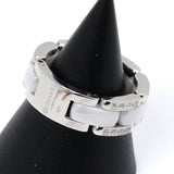 Chanel Ultra Collection Au750 White Gold White Ceramic Diamond Ring Size 14.5