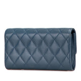 Chanel Coco Mark Matelasse Caviar Skin Long Wallet