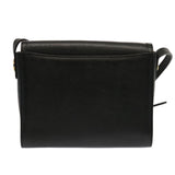 Luxury BurberrySs Shoulder Bag Leather Black Auth mr101