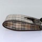 Luxury Burberry Nova Check Shoulder Bag Canvas Beige Auth mr193
