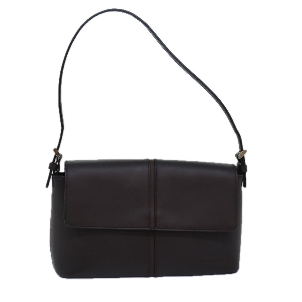 Luxury Burberry Shoulder Bag Leather Brown Auth mr277