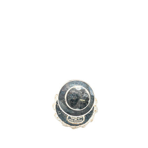 Chanel Metal Coco Mark Rhinestone Tie Pin