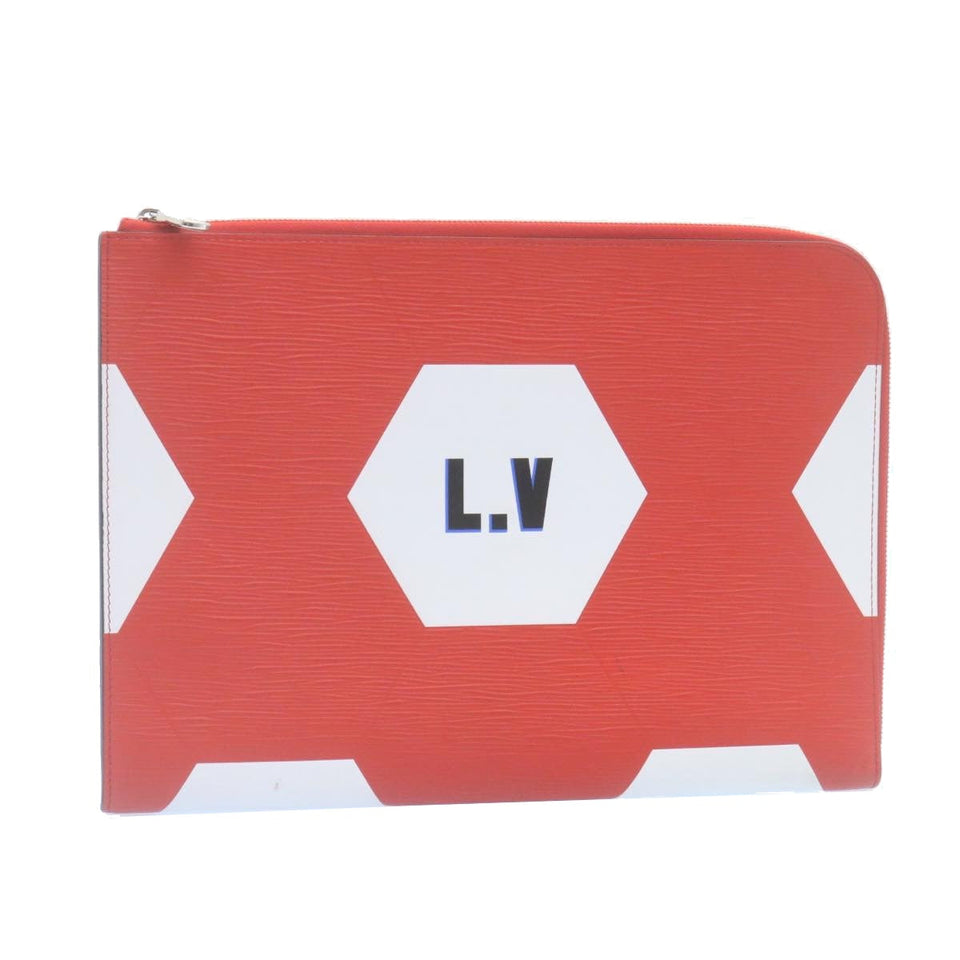 Louis Vuitton Epi Pochette Jules GM Clutch Bag Red LV Auth 34660A