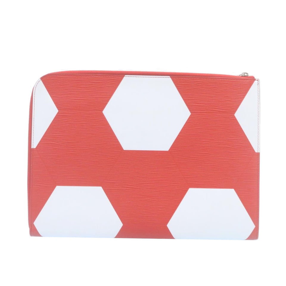 Louis Vuitton Epi Pochette Jules GM Clutch Bag Red LV Auth 34660A