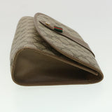 Gucci GG Canvas Web Sherry Line Clutch Bag Beige Red Green ny139