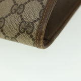 Gucci GG Canvas Web Sherry Line Clutch Bag Beige Red Green ny139