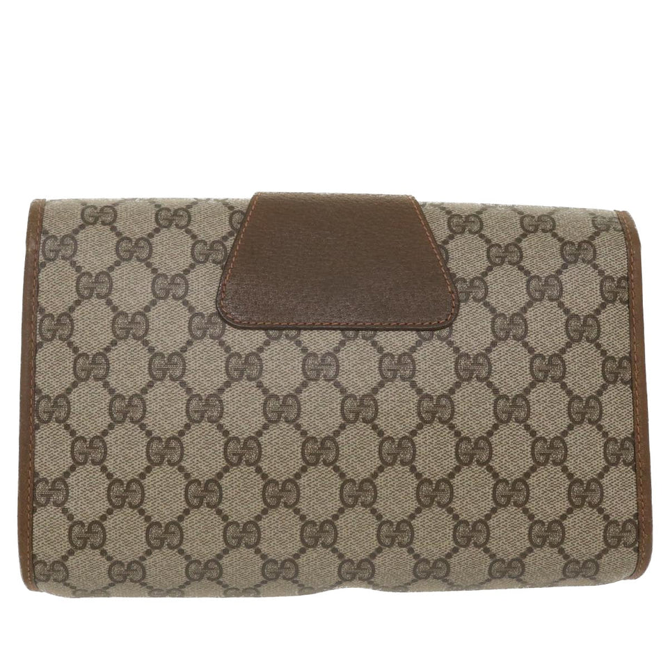 Gucci GG Canvas Web Sherry Line Clutch Bag Beige Red Green 8901030 ny156