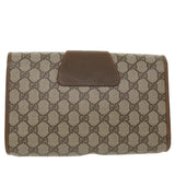 Gucci GG Canvas Web Sherry Line Clutch Bag Beige Red Green 8901030 ny156