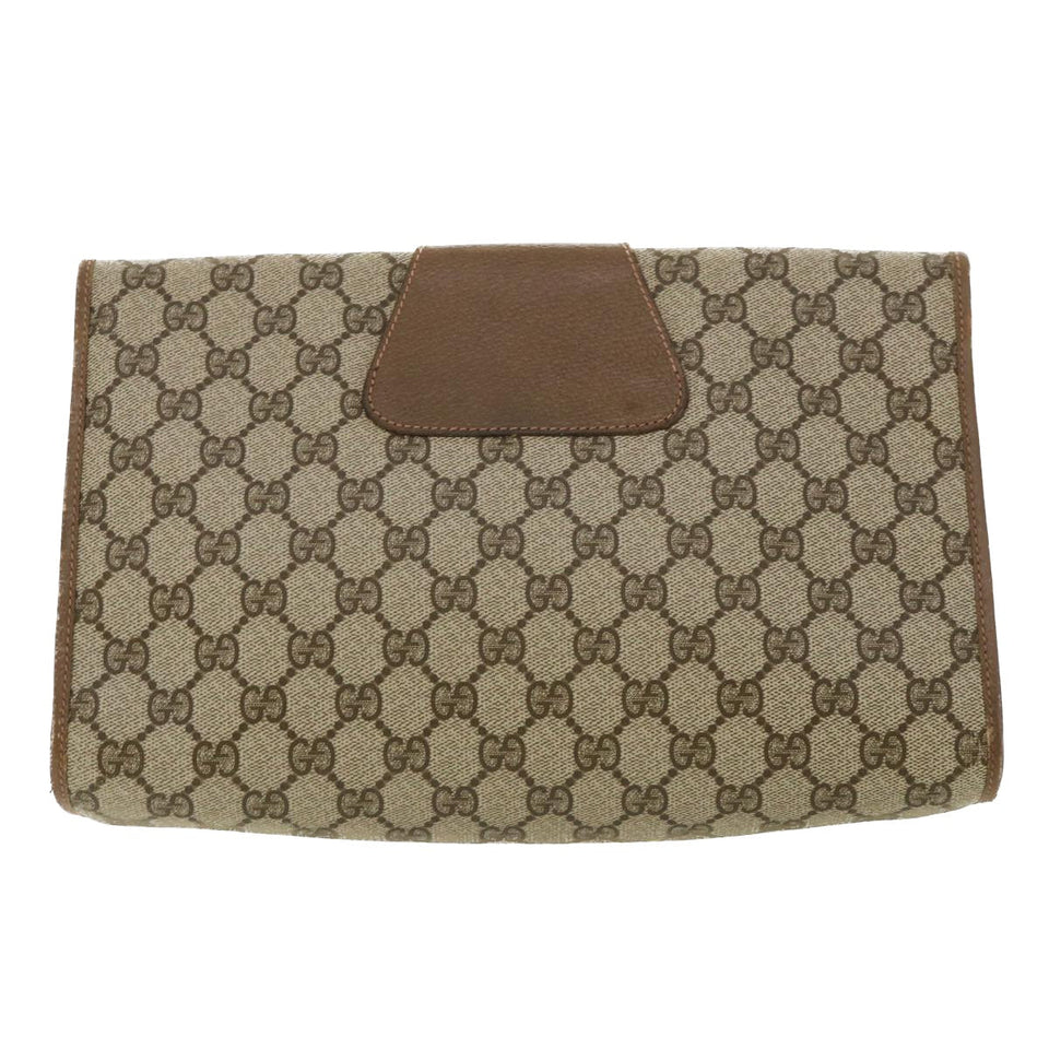 Gucci GG Canvas Web Sherry Line Clutch Bag Beige Red Green 8901031 ny173