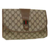 Gucci GG Canvas Web Sherry Line Clutch Bag Beige Red Green 8901030 ny174