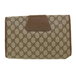 Gucci GG Canvas Web Sherry Line Clutch Bag Beige Red Green 8901030 ny174