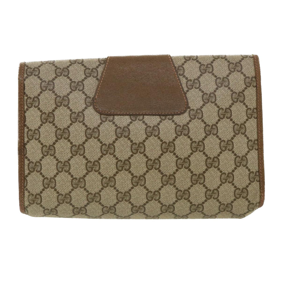 Gucci GG Canvas Web Sherry Line Clutch Bag Beige Red Green 8901030 ny174