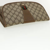 Gucci GG Canvas Web Sherry Line Clutch Bag Beige Red Green 8901030 ny174