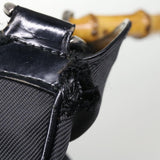Gucci Bamboo Hand Bag Nylon 2way Black 1998 ny202