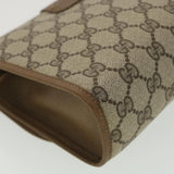 Gucci GG Canvas Web Sherry Line Clutch Bag Beige Green Red 89.01.030 ny212