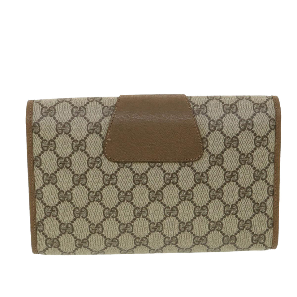 Gucci GG Canvas Web Sherry Line Clutch Bag Beige Green Red 89.01.030 ny212