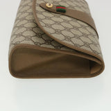 Gucci GG Canvas Web Sherry Line Clutch Bag Beige Green Red 89.01.030 ny212