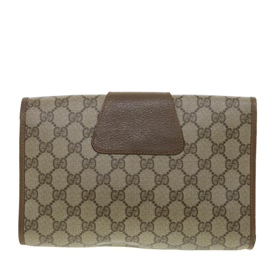 Gucci GG Canvas Web Sherry Line Clutch Bag Beige Red Green 89.01.030 ny215
