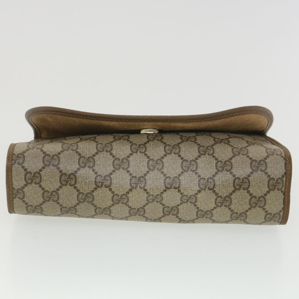 Gucci GG Canvas Web Sherry Line Clutch Bag Beige Red Green 89.01.030 ny215