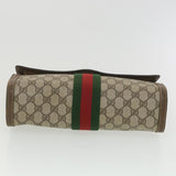Gucci GG Canvas Web Sherry Line Clutch Bag Beige Red Green 89.01.007 ny216