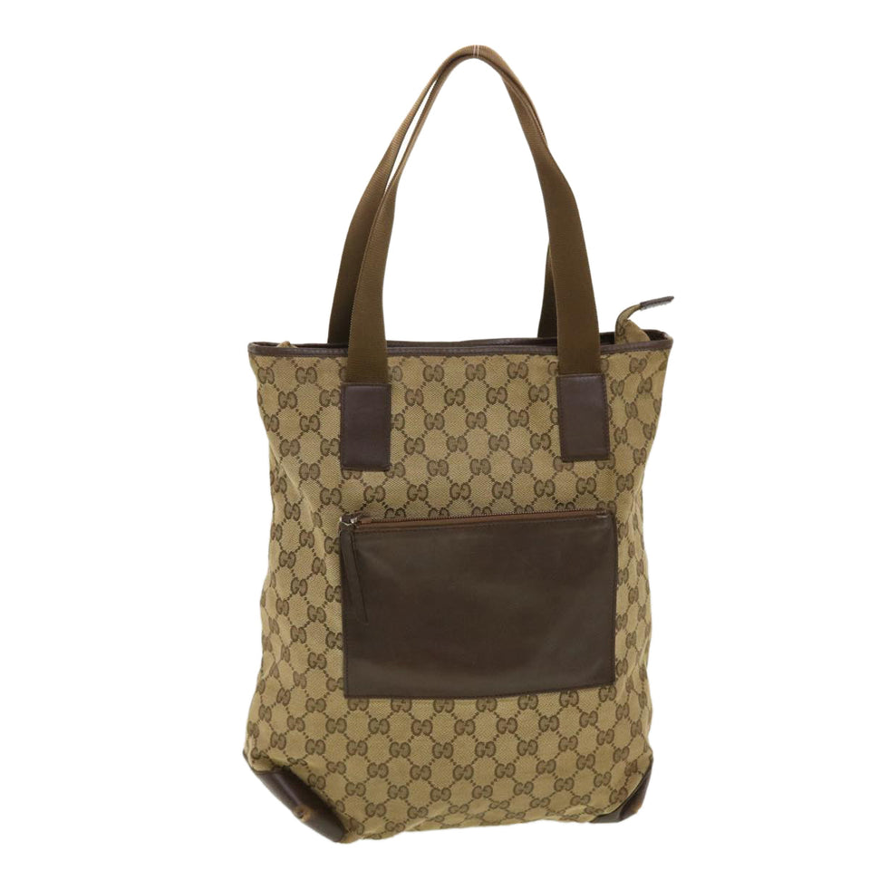 Gucci GG Canvas Hand Bag Beige 019.0401 002058 ny236