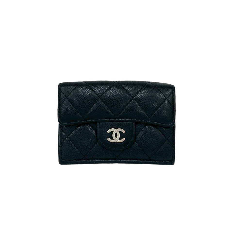 Chanel Matelassé Caviar Leather Trifold Wallet