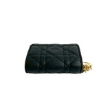 Christian Dior Lady Dior Lotus Wallet Leather Trifold Wallet