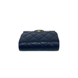 Chanel Matelassé Caviar Leather Trifold Wallet