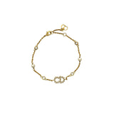 Christian Dior CD Logo Faux Pearl Bracelet
