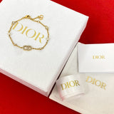 Christian Dior CD Logo Faux Pearl Bracelet