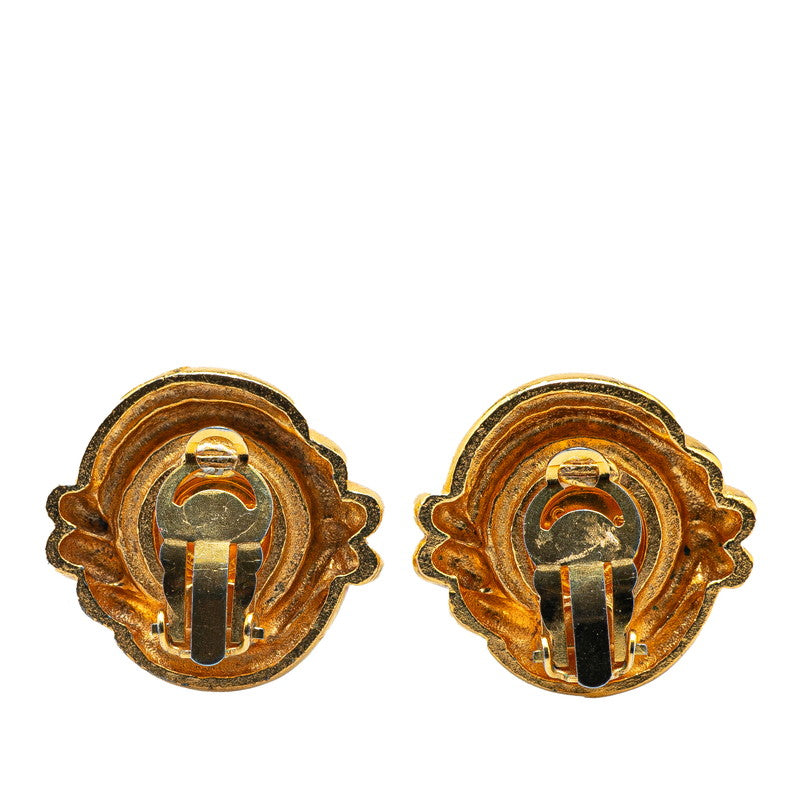 Chanel Gold Plated Faux Pearl Earrings