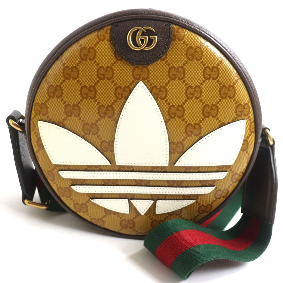 Gucci Shoulder Bag GG crystal canvas multicolor Adidas x Gucci collaboration Ofidia