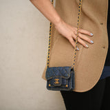 Chanel 23S Denim Quilted  Holder Shoulder Bag