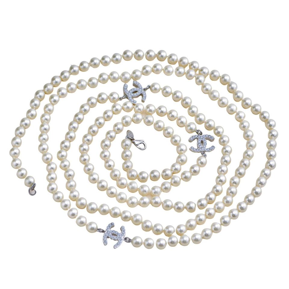 Chanel CC Collection Faux Pearl Necklace